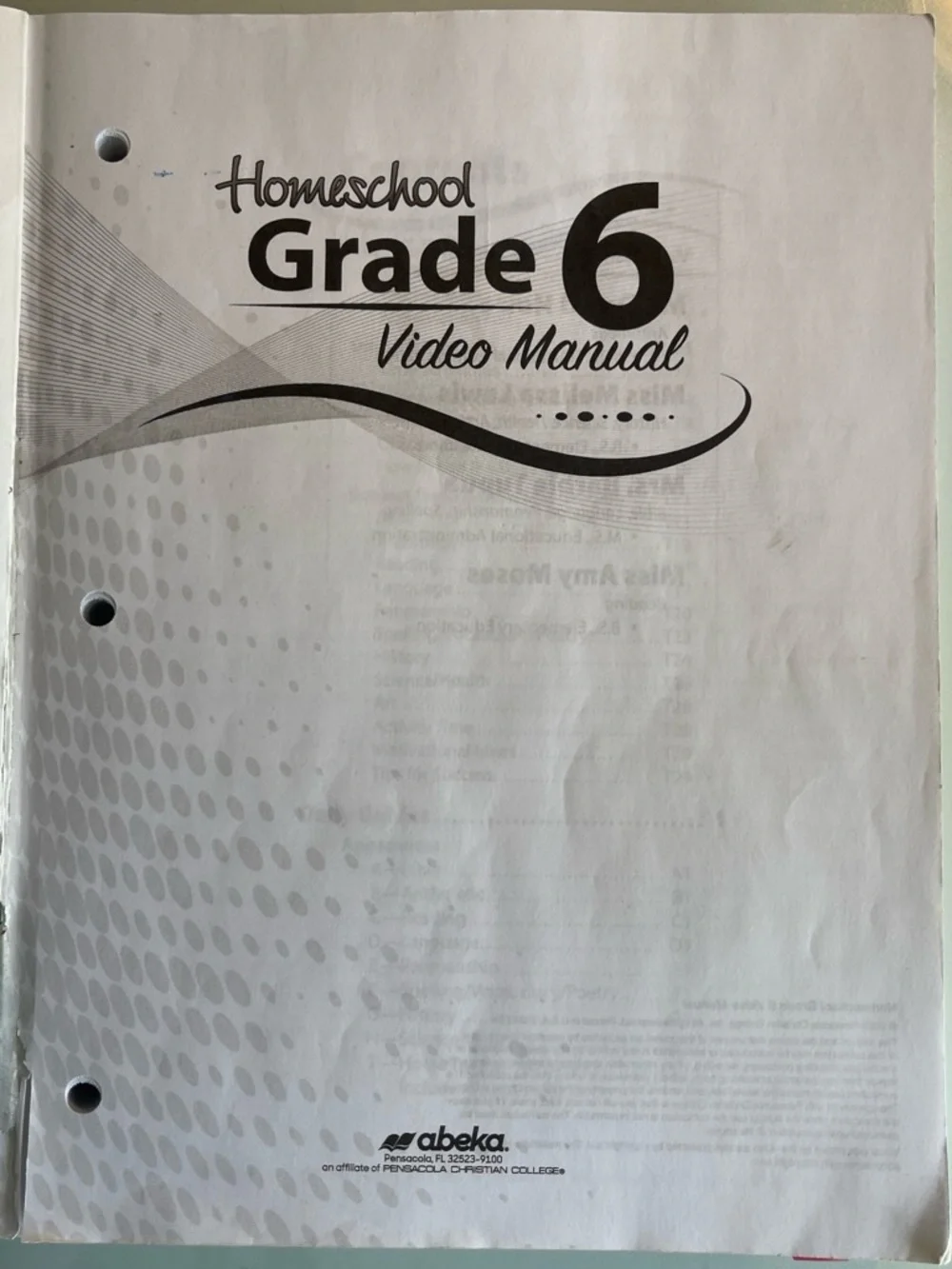 abeka Grade 6 Video Manual - Green
